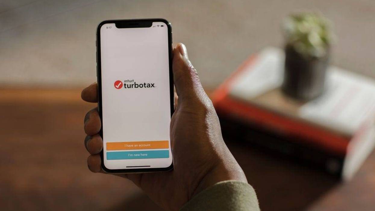 Turbo Tax is displayed on devices on February 22, 2018 in San Francisco, California.