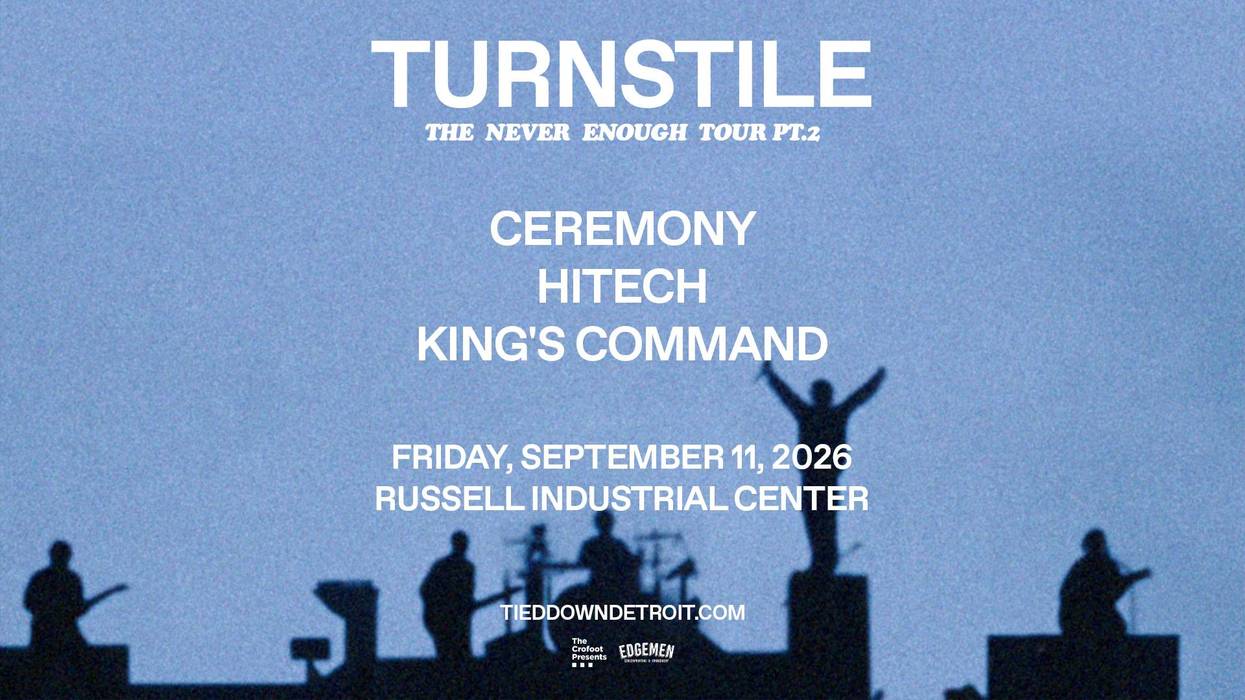 Turnstile, Ceremony, Hitech, King's Command concert poster for Sep 11, 2026 at Russell Industrial Center.