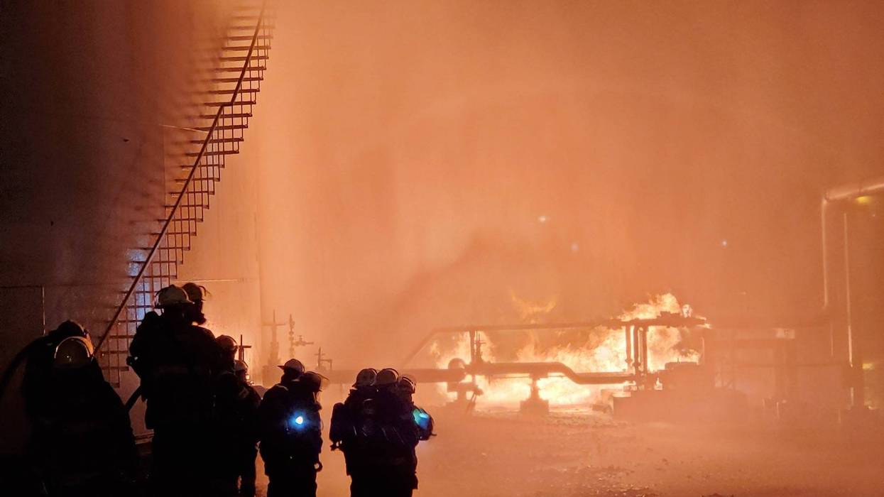 Two-alarm hazmat and fire incident at 63rd Street and Passyunk Avenue.