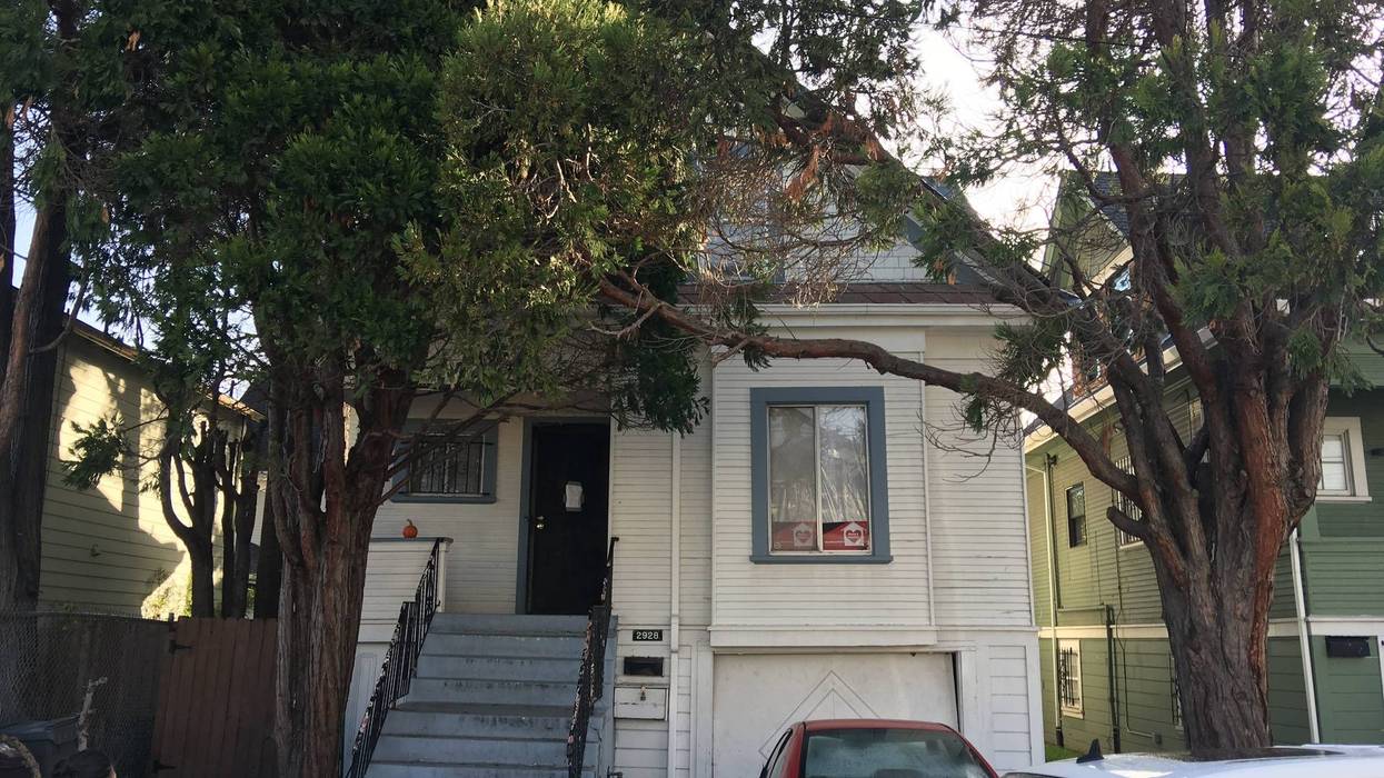 Two homeless mothers have been living in this home in West Oakland, although the investment group that owns the property is trying to evict them.