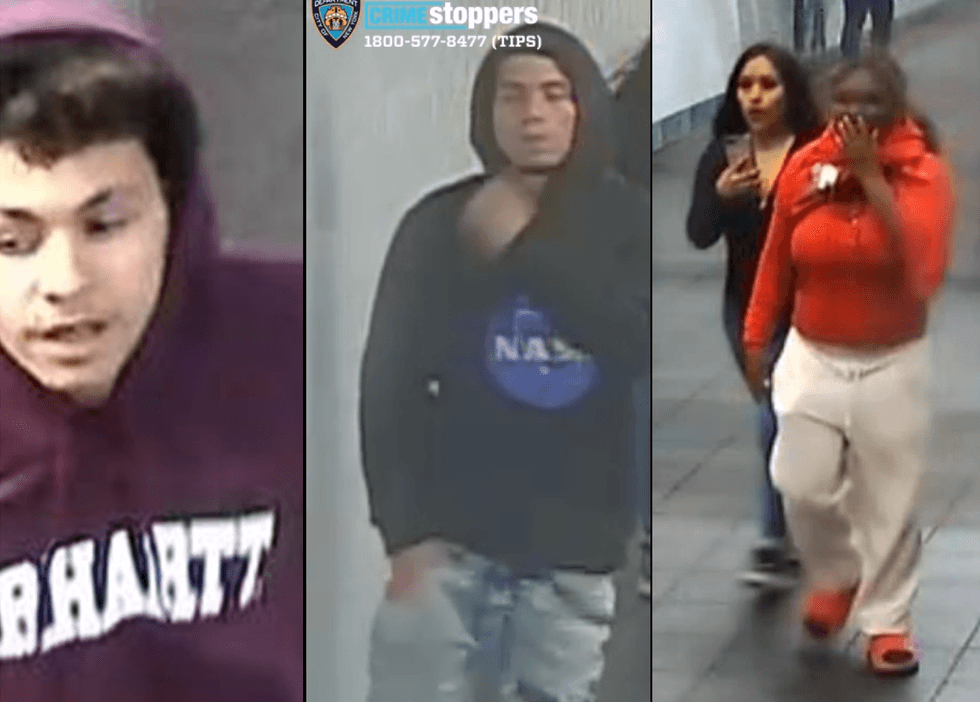 Two men and two women are wanted for questioning in Monday