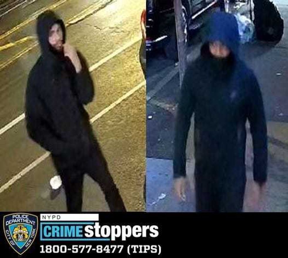 Two men are sought in connection to the attempted armed robbery of a man in the Bronx on Friday that resulted in him being shot twice.