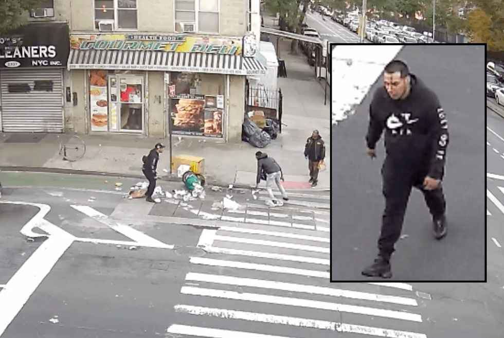 Two men clashed at dawn at First Avenue and E. 120th Street in East Harlem last Sunday, video shows
