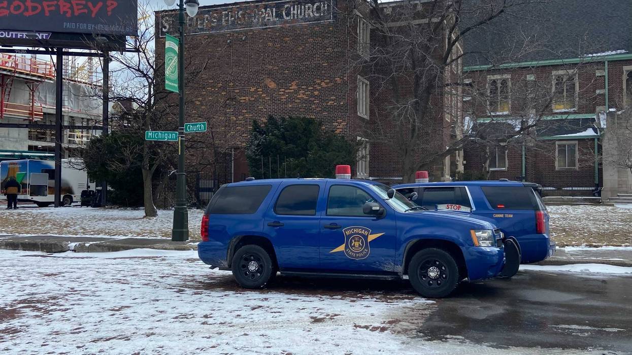 Two Michigan State Police SUVs