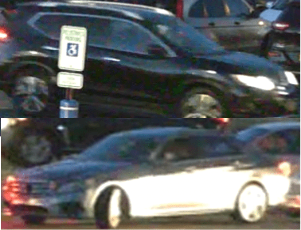 Two of the three getaway vehicles