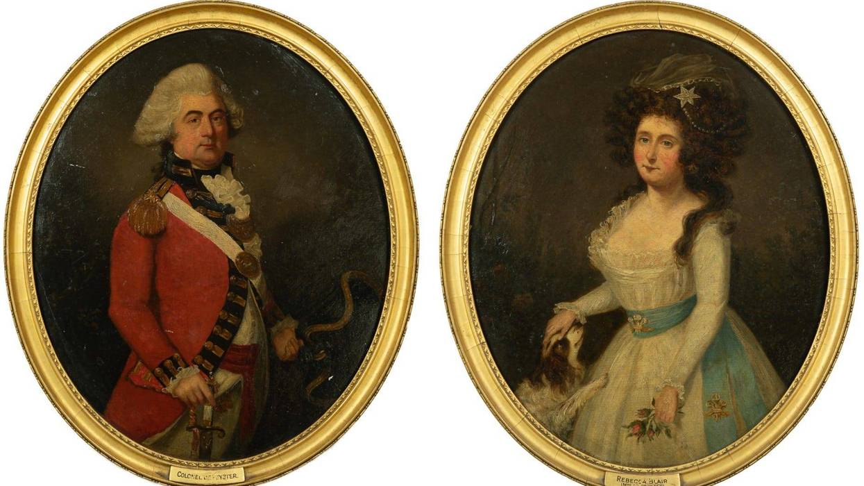 Two portraits from 1790 depicting a commandant at Fort Michilimackinac and his wife will soon be on display in a Northern Michigan museum after they were purchased from an overseas auction house, officials announced on Tuesday.