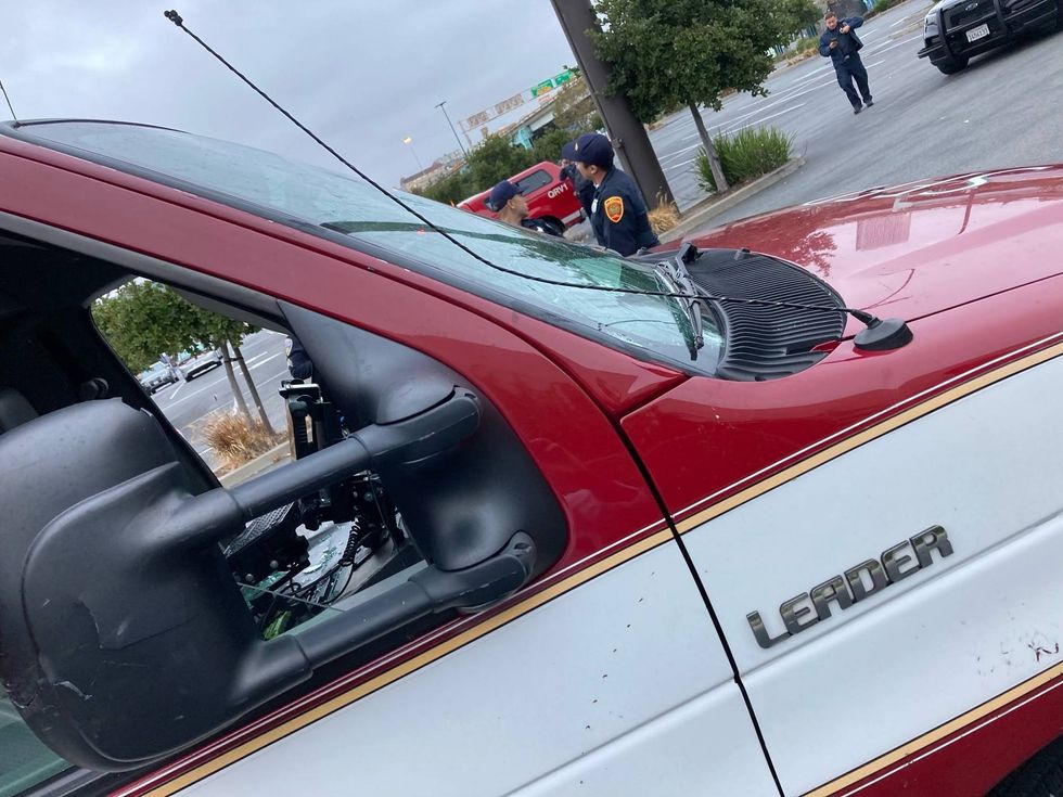 Two San Francisco paramedics were left rattled Monday morning after a man stole their ambulance and attempted to hit the pair.