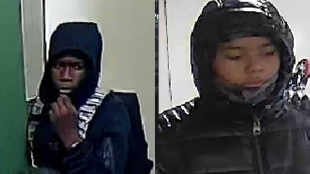 Two suspects are wanted for allegedly beating a 75-year-old man with a piece of wood on a Brooklyn street last week.