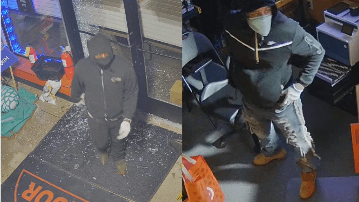 Two suspects on security camera