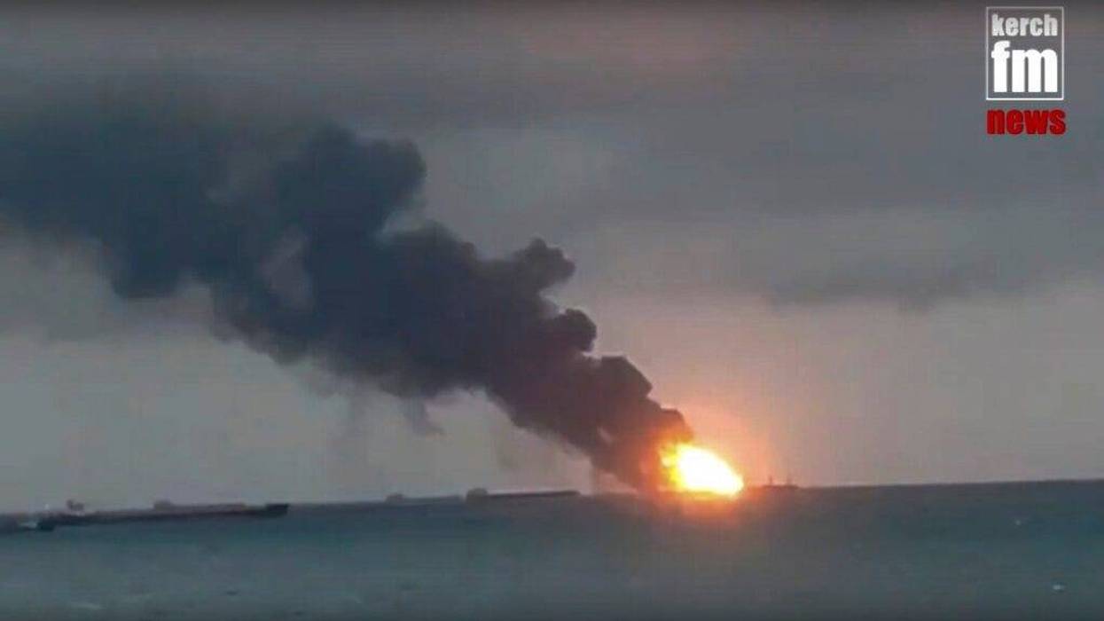 Two Tanzanian-flagged commercial vessels caught fire in the Black Sea