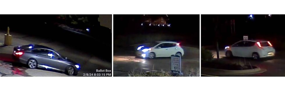 Two vehicles allegedly used by suspect