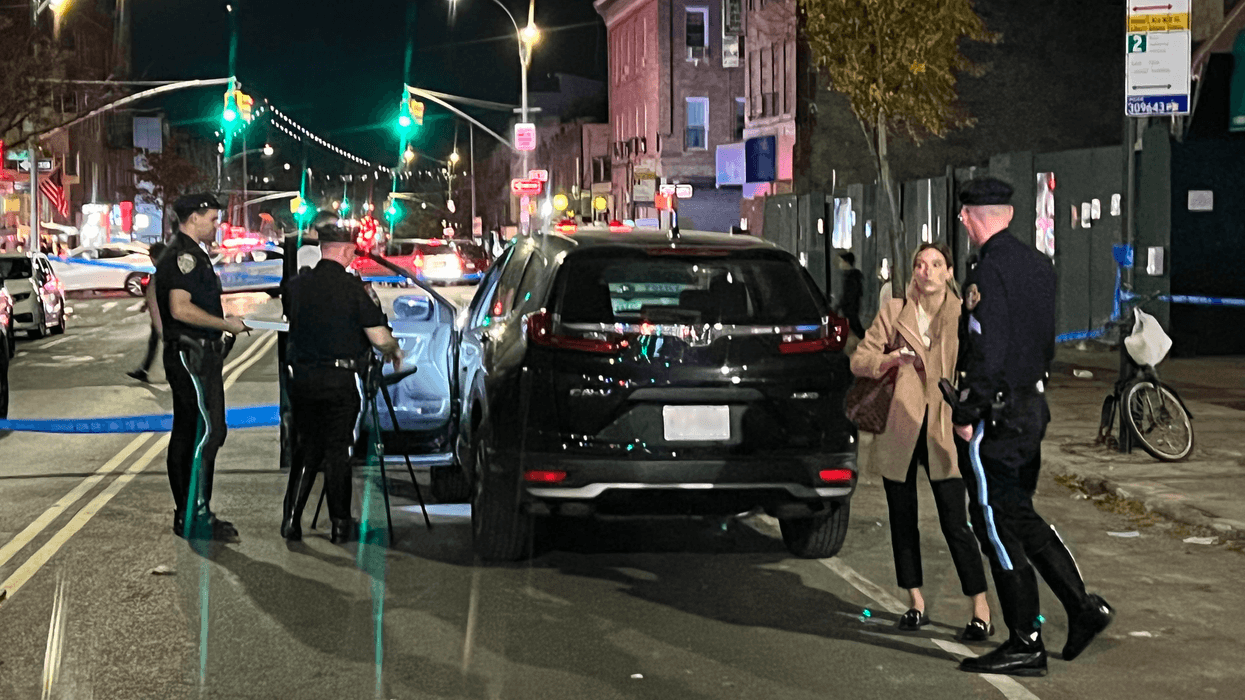Two young girls were struck by a car in Brooklyn on Monday, police said.