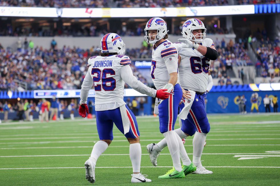 Ty Johnson and Josh Allen