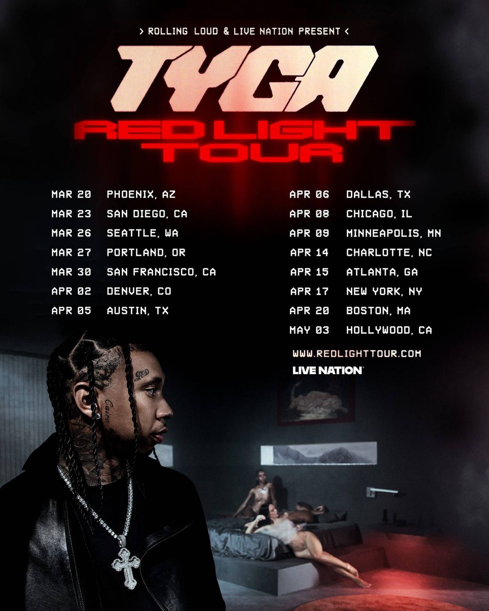 Tyga Red Light Tour artwork