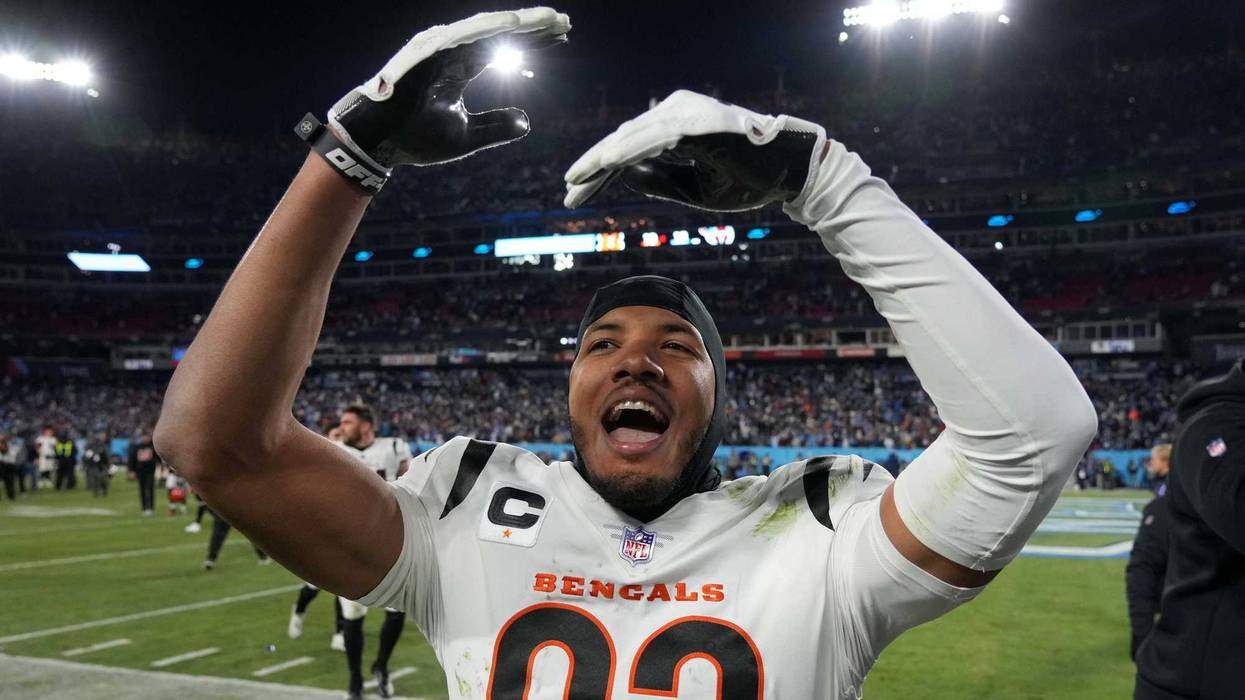 Tyler Boyd celebrates Bengals AFC Championship
