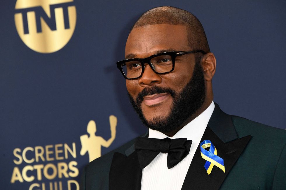 Tyler Perry attends the 28th Annual Screen Actors Guild Awards at Barker Hangar on February 27, 2022 in Santa Monica, California.