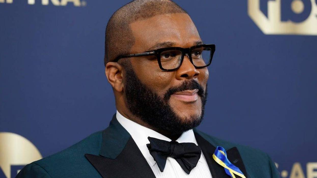 Tyler Perry attends the 28th Annual Screen Actors Guild Awards at Barker Hangar on February 27, 2022 in Santa Monica, California