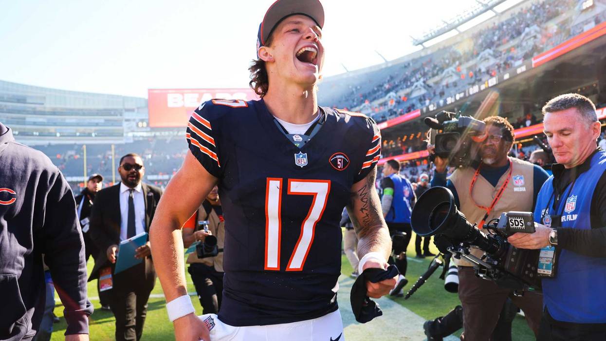 Tyson Bagent #17 of the Chicago Bears