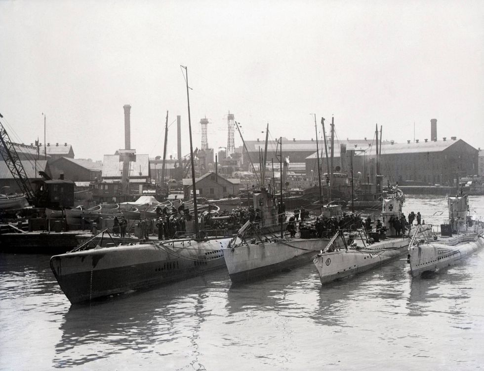 U boats in Brooklyn Harbor 1919