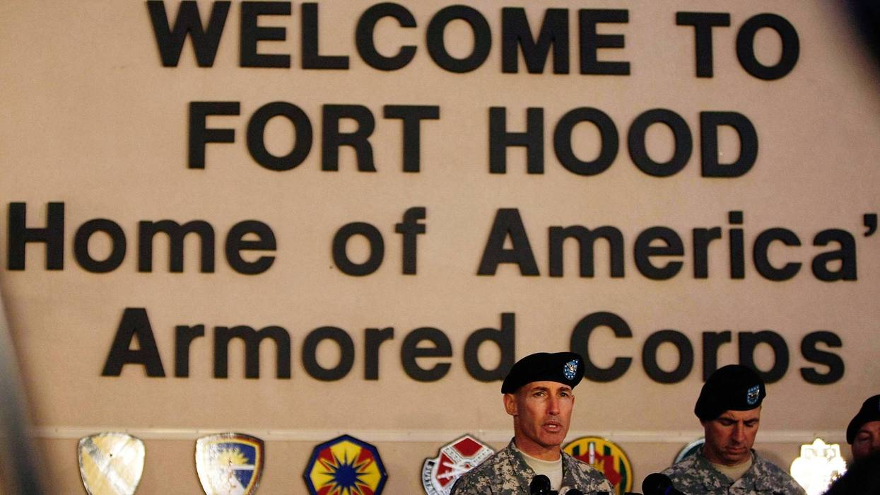 U.S. Army Col. John Rossi, (R) and Col. Steven Braverman (L) speak to the media about U.S. Army Major Nidal Malik Hasan who went on a shooting rampage at Fort Hood on November 6, 2009 in Killeen, Texas. Hasan, an army psychiatrist, killed 13 people and wounded 30 in a shooting at the military base at Fort Hood yesterday.