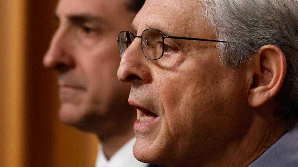 U.S. Attorney General Merrick Garland is joined by U.S. Attorney for the Northern District of Illinois John Lausch during a news conference at the Justice Department to announce the appointment of a Special Counsel to investigate the discovery of classified documents held by President Joe Biden at an office and his home on January 12, 2023 in Washington, DC.
