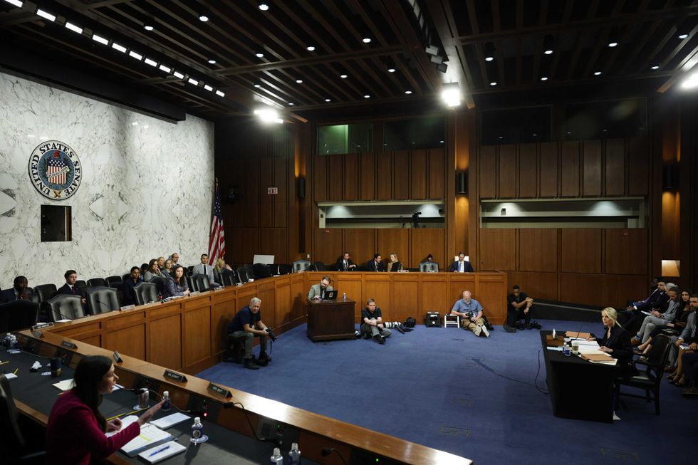 U.S. Attorney General Pam Bondi testifies before the Senate Judiciary Committee in the Hart Senate Office Building on Capitol Hill on October 07, 2025 in Washington, DC.