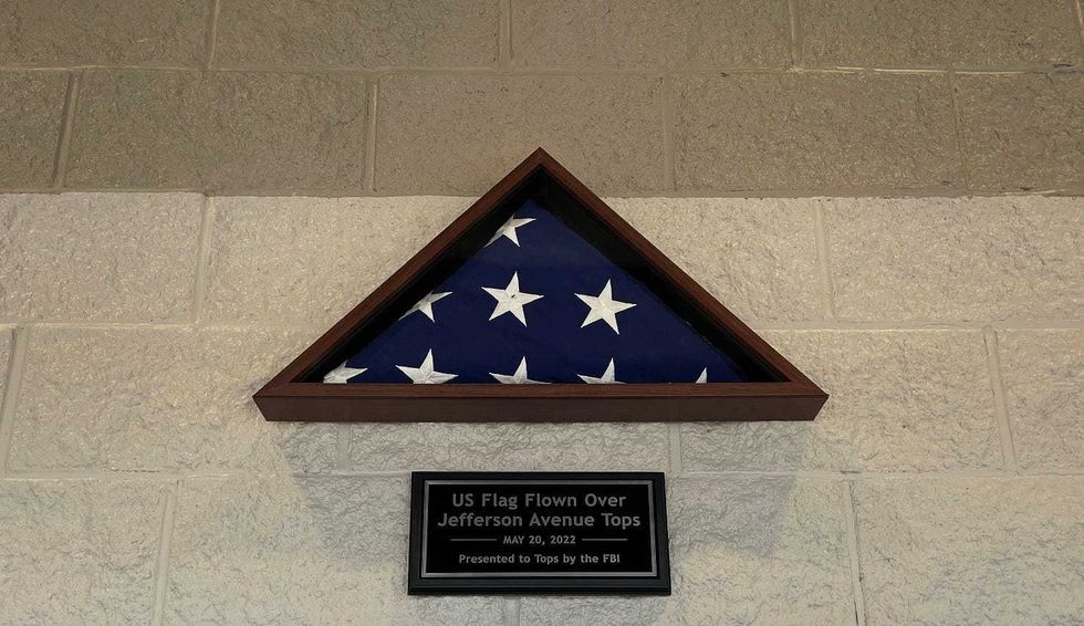 U.S. Flag flown over Jefferson Avenue Tops