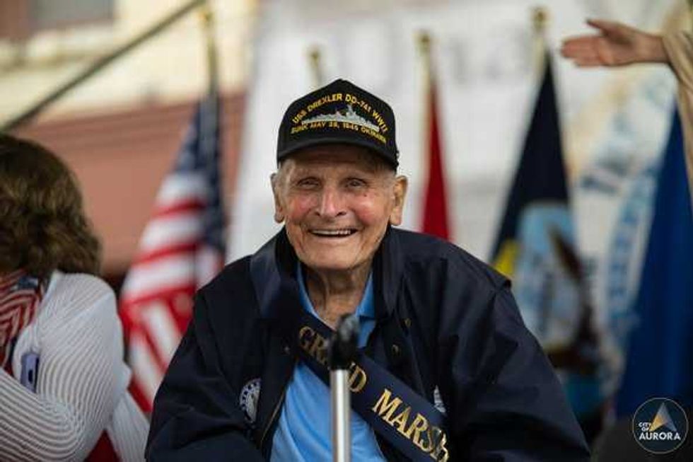 U.S. Navy veteran Richard "Dick" Miller served as Grand Marshall for Aurora