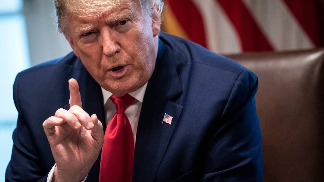 U.S. President Donald Trump leads a meeting with the White House Coronavirus Task Force and pharmaceutical executives in Cabinet Room of the White House on March 2, 2020 in Washington, DC.