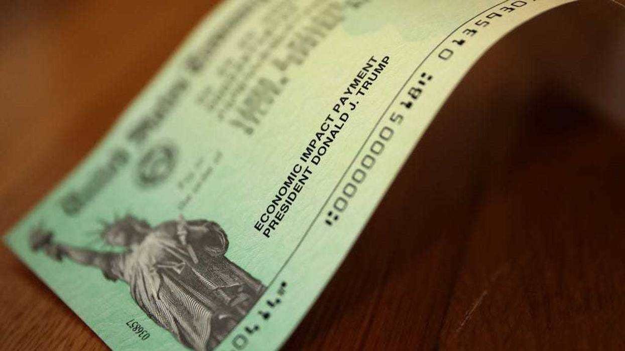 U.S. President Donald Trump's name appears on the coronavirus economic assistance checks that were sent to citizens across the country April 29, 2020 in Washington, DC.