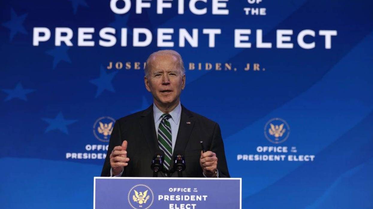 U.S. President-elect Joe Biden speaks during an announcement January 16, 2021