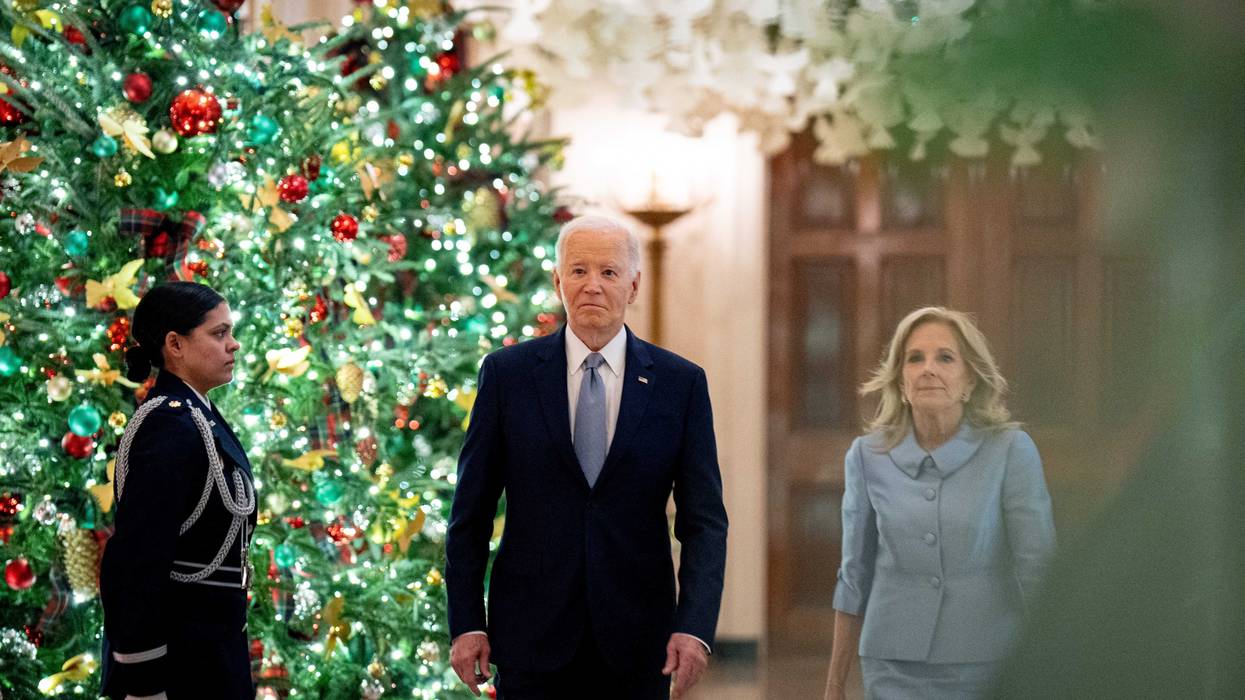 U.S. President Joe Biden and first lady Jill Biden at the White House on December 11, 2024 in Washington, DC.