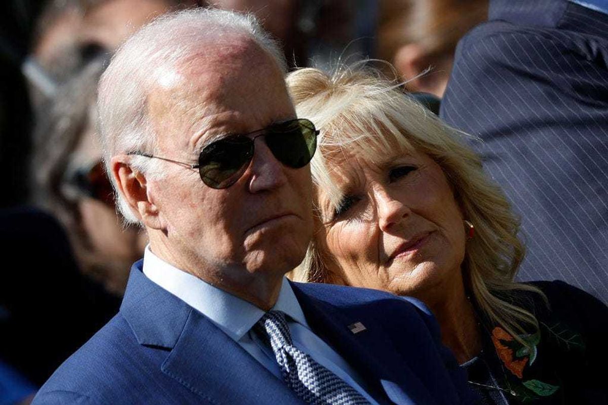 U.S. President Joe Biden and first lady Jill Biden host a celebration of the 1990 passage of the Americans with Disabilities Act in the Rose Garden at the White House on September 28, 2022 in Washington, DC.