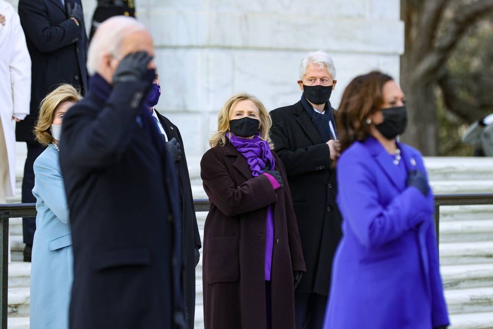 U.S. President Joe Biden and Vice President Kamala Harris attend a wreath-laying ceremony at Arlington National Cemetery