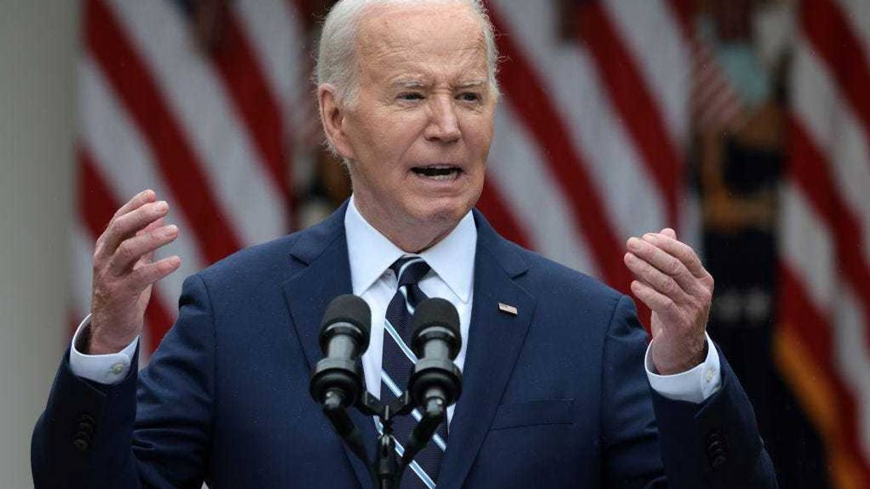 U.S. President Joe Biden announces increased tariffs on Chinese products to promote American investments and jobs in the Rose Garden of the White House on May 14, 2024 in Washington, DC.