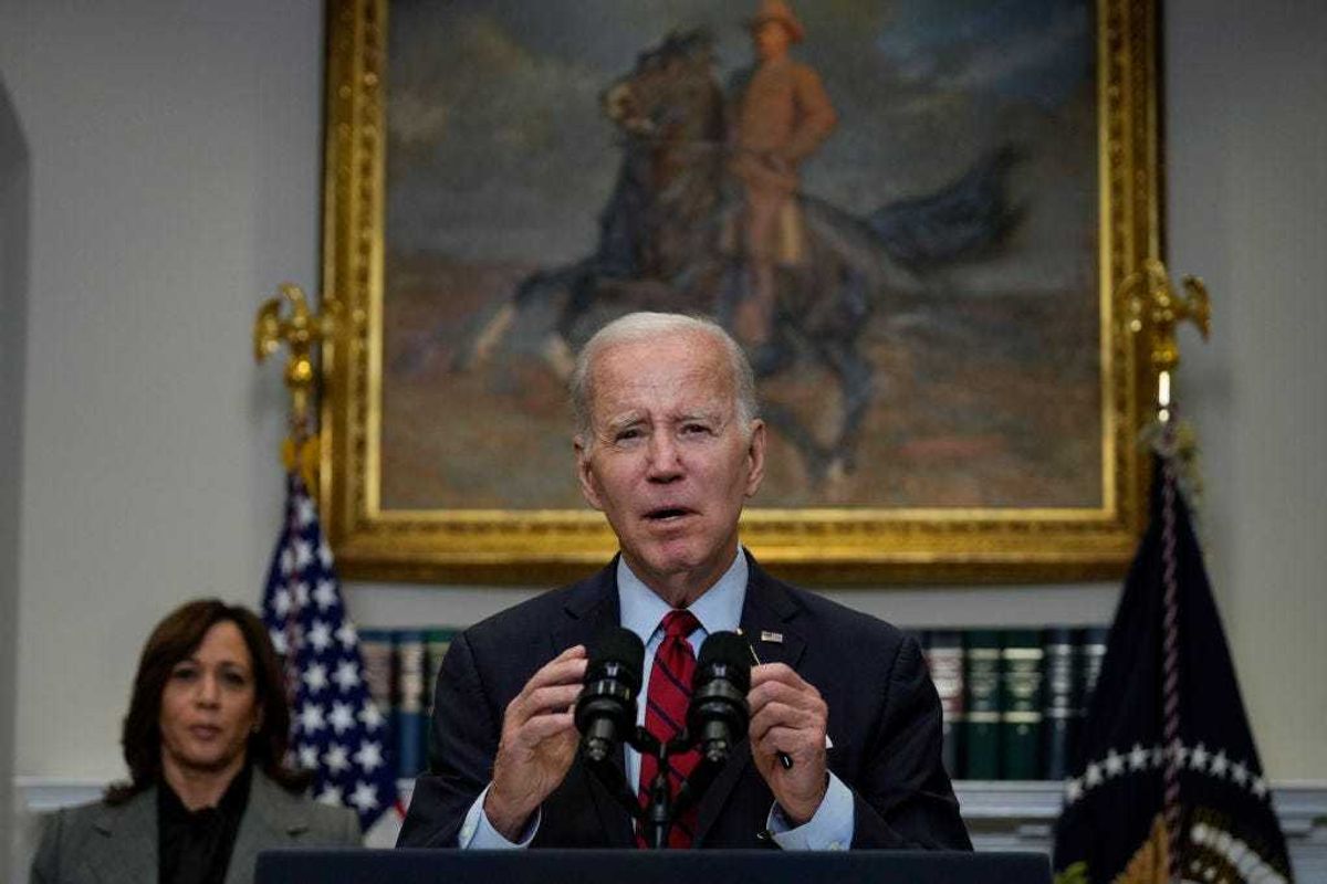 U.S. President Joe Biden delivers remarks about border security policies in the Roosevelt Room in the White House on January 5, 2023 in Washington, DC.