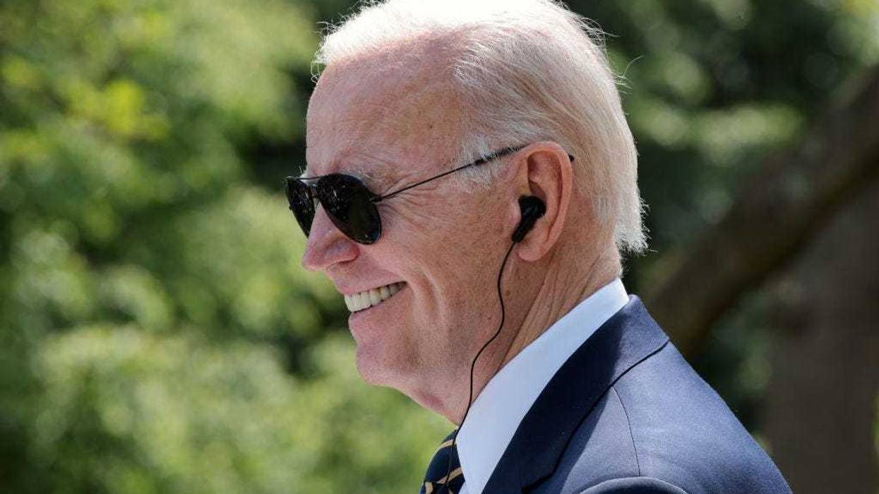 U.S. President Joe Biden delivers remarks during a joint press conference with South Korean President Yoon Suk-yeol in the Rose Garden at the White House, April 26, 2023 in Washington, DC.