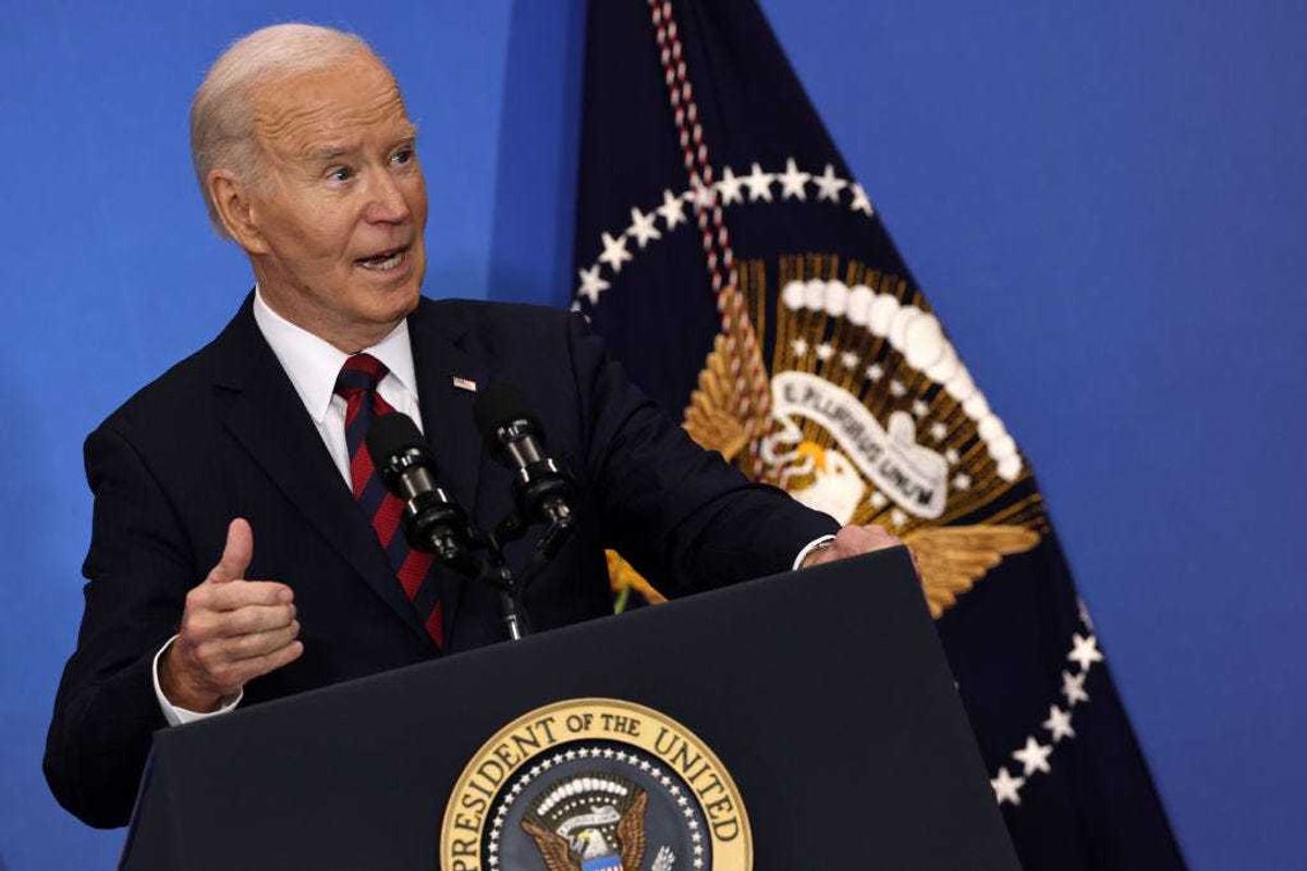 U.S. President Joe Biden delivers remarks on his economic accomplishments at the Brookings Institution on December 10, 2024 in Washington, DC.
