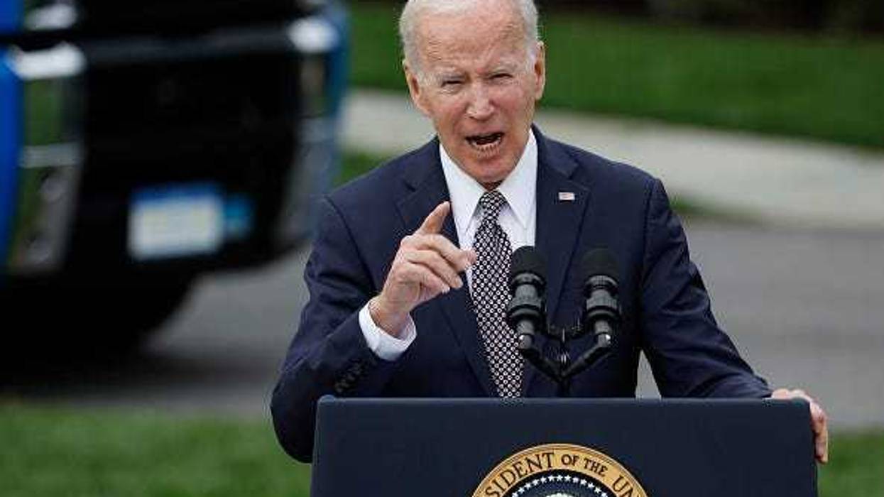 U.S. President Joe Biden delivers remarks on his 'Trucking Action Plan' on the South Lawn of the White House on April 04, 2022 in Washington, DC.