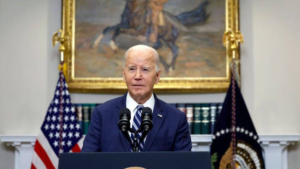 U.S. President Joe Biden delivers remarks on the reported death of Alexei Navalny from the Roosevelt Room of the White House on February 16, 2024 in Washington, DC.