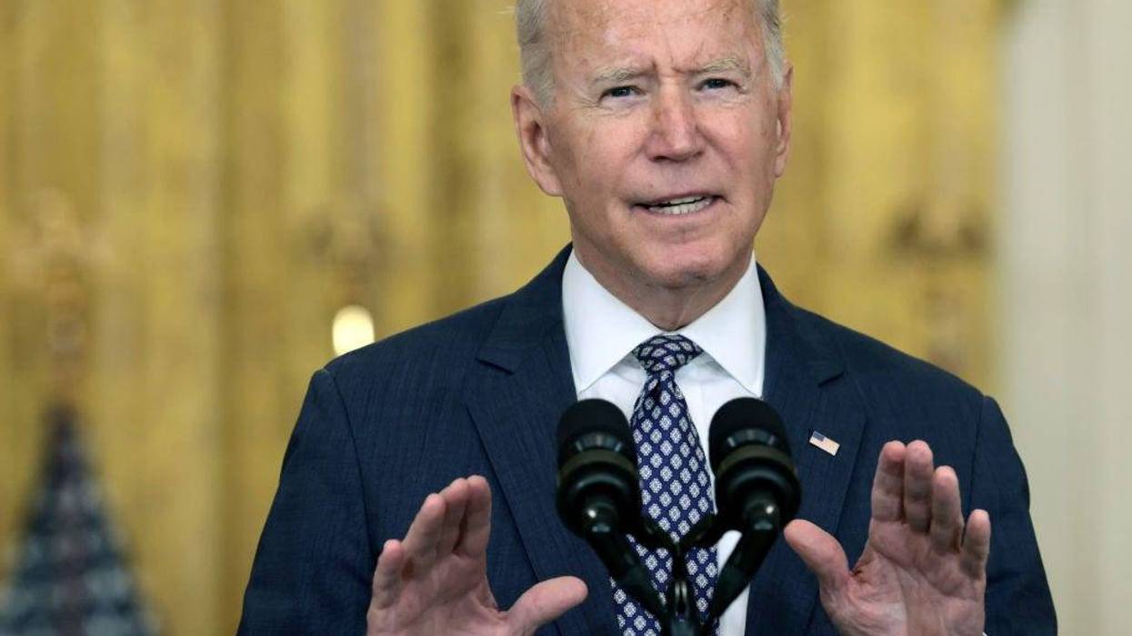 U.S. President Joe Biden delivers remarks on the U.S. military’s ongoing evacuation efforts in Afghanistan from the East Room of the White House on August 20, 2021 in Washington, DC. The White House announced earlier that the U.S. has evacuated almost 14,000 people from Afghanistan since the end of July.