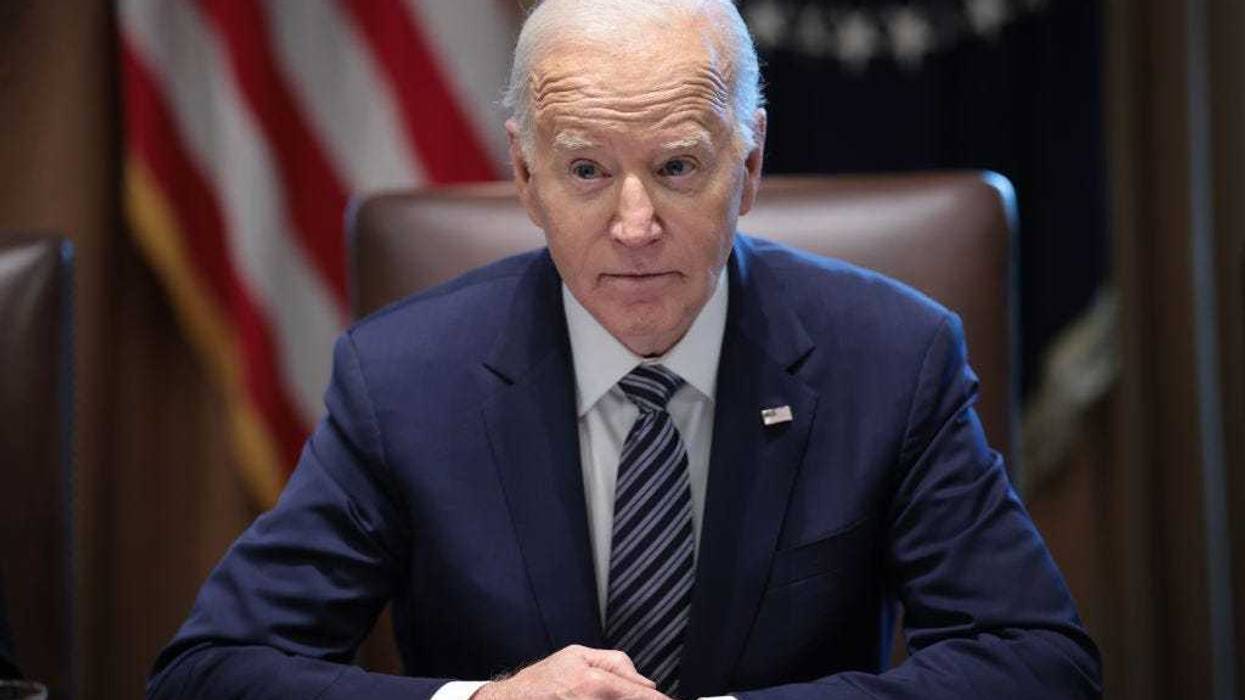 U.S. President Joe Biden delivers remarks while meeting with the Joint Chiefs and Combatant Commanders in the Cabinet Room of the White House May 15, 2024 in Washington, DC.