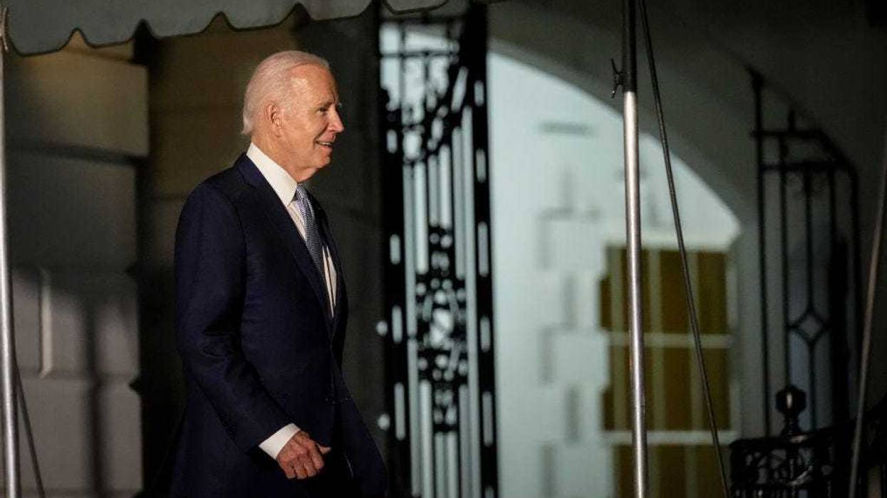 U.S. President Joe Biden departs the White House and walks to Marine One on the South Lawn January 6, 2023 in Washington, DC. On Sunday, President Biden will visit the U.S.-Mexico border.