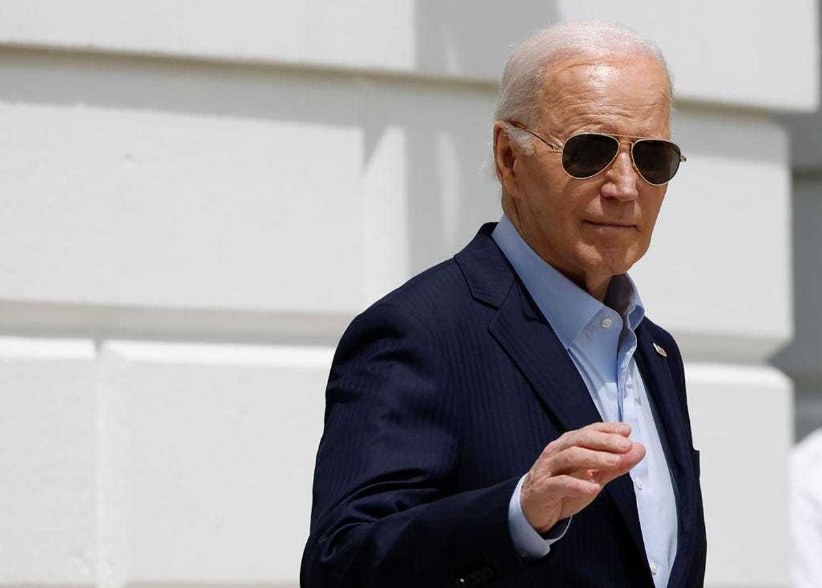 U.S. President Joe Biden departs the White House on April 30, 2024 in Washington, DC. Biden is traveling to Delaware for a campaign event.
