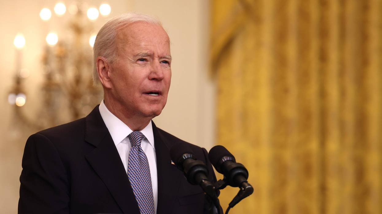 U.S. President Joe Biden gives an update on his administration’s COVID-19 response and vaccination program in the East Room of the White House on May 17, 2021 in Washington, DC.