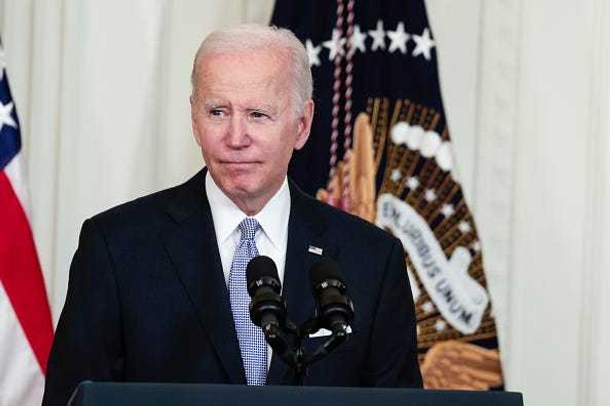 U.S. President Joe Biden gives remarks at an executive order signing event for police reform in the East Room of the White House on May 25, 2022 in Washington, DC.