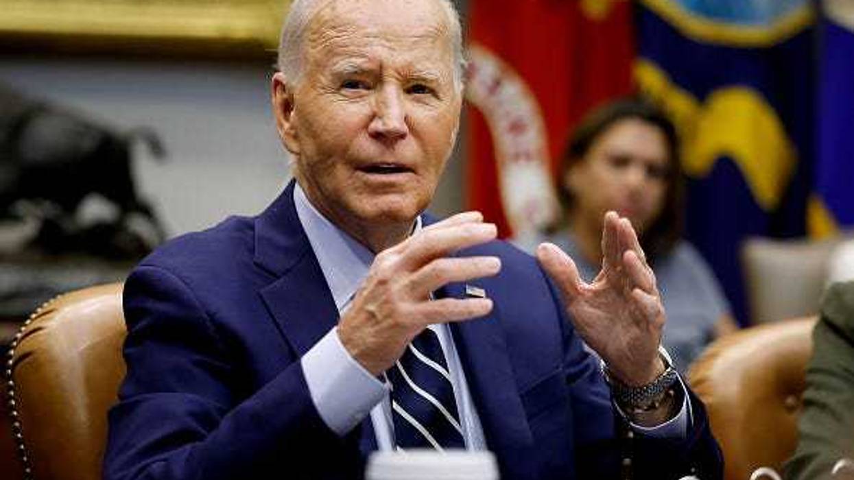 U.S. President Joe Biden gives remarks during a briefing on the ongoing hurricane season in the Roosevelt Room of the White House on October 08, 2024 in Washington, DC.