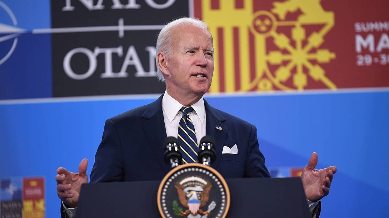 U.S. President Joe Biden holds his press conference at the NATO Summit on June 30, 2022 in Madrid, Spain.