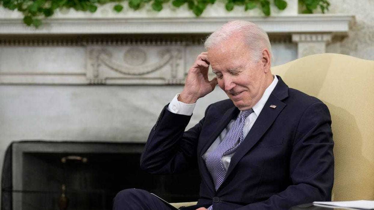 U.S. President Joe Biden meets with Colombian President Gustavo Petro in the Oval Office of the White House April 20, 2023 in Washington, DC. Their meeting is expected to cover a range of topics; including migration, climate change and efforts to counter drug trafficking. (Photo by Drew Angerer/Getty Images)