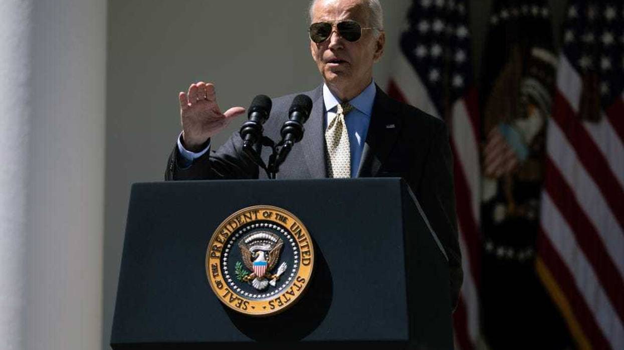 U.S. President Joe Biden speaks about the August U.S. Jobs and Employment report in the Rose Garden at the White House on September 1, 2023 in Washington, DC.